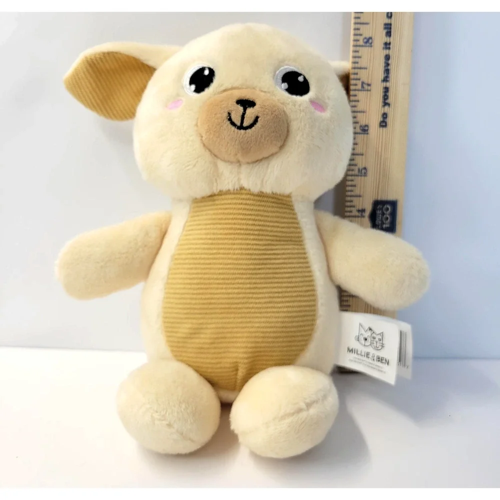 Millie‎ & Ben Beige Dog Toy Plush Stuffed Animal Small 11